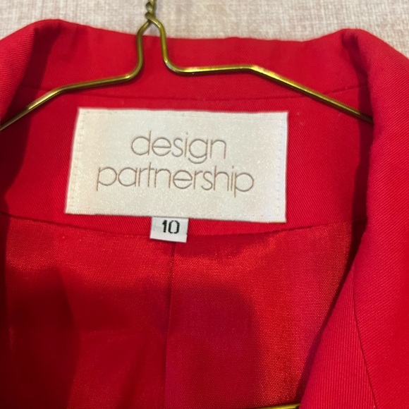 Red Worn Waist Blazer Size 10 - Picture 4 of 5